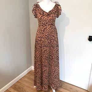 NWOT Forever 21 animal print spaghetti strap maxi dress